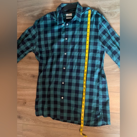 Jack and Jones Turquoise Plaid Button Down - Picture 10 of 11